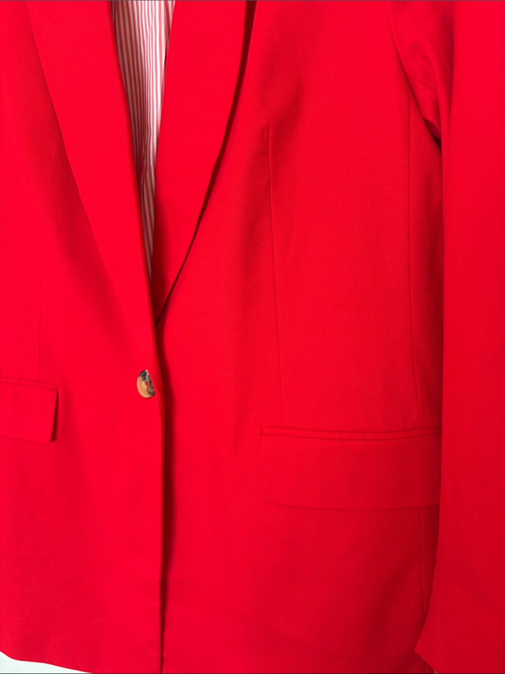 Talbots Red Single-Button Blazer Jacket - Picture 3 of 11